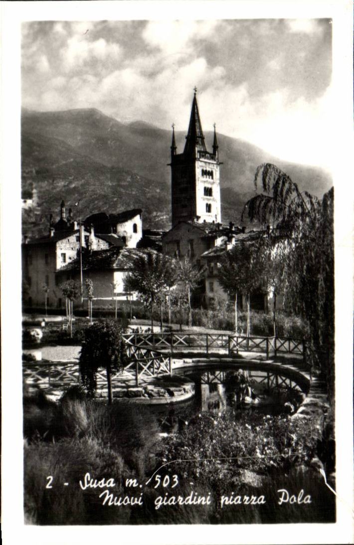 CPSM Susa Nuovo giardini piazza pola