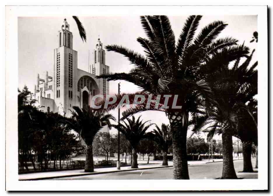 CPSM Maroc Casablanca Eglise du sacre Coeur