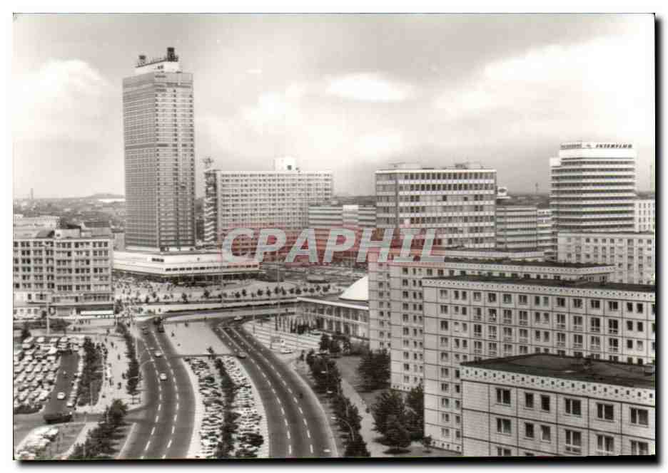 Berlin, Hauptstadt der DDR — Blick zum Alexanderplatz und Alexanderstraße — Fotoverlag Berlin