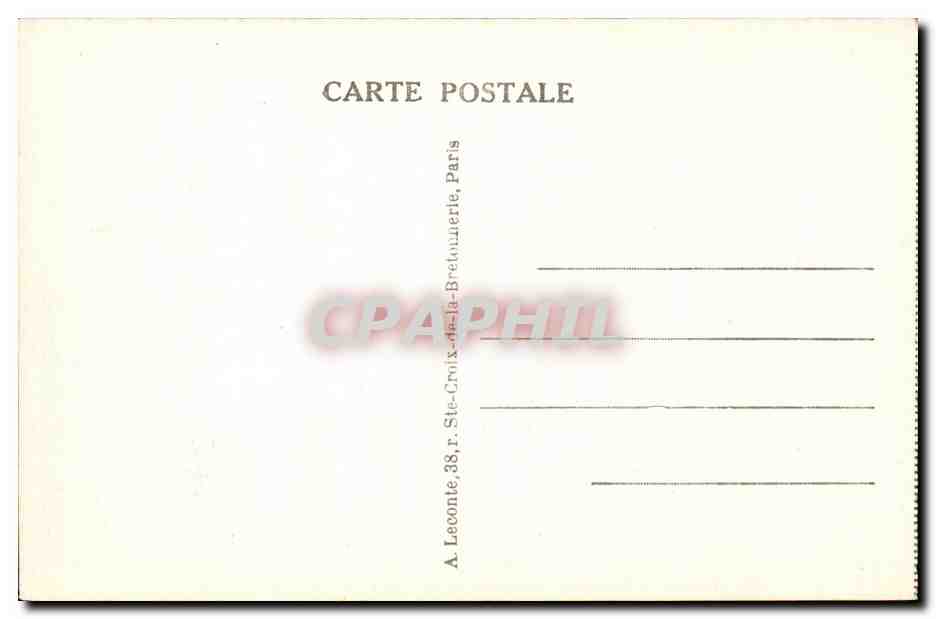 Paris CPA Carrefour de la rue de la paix et de l'avenue de l' Opera — Rückseite