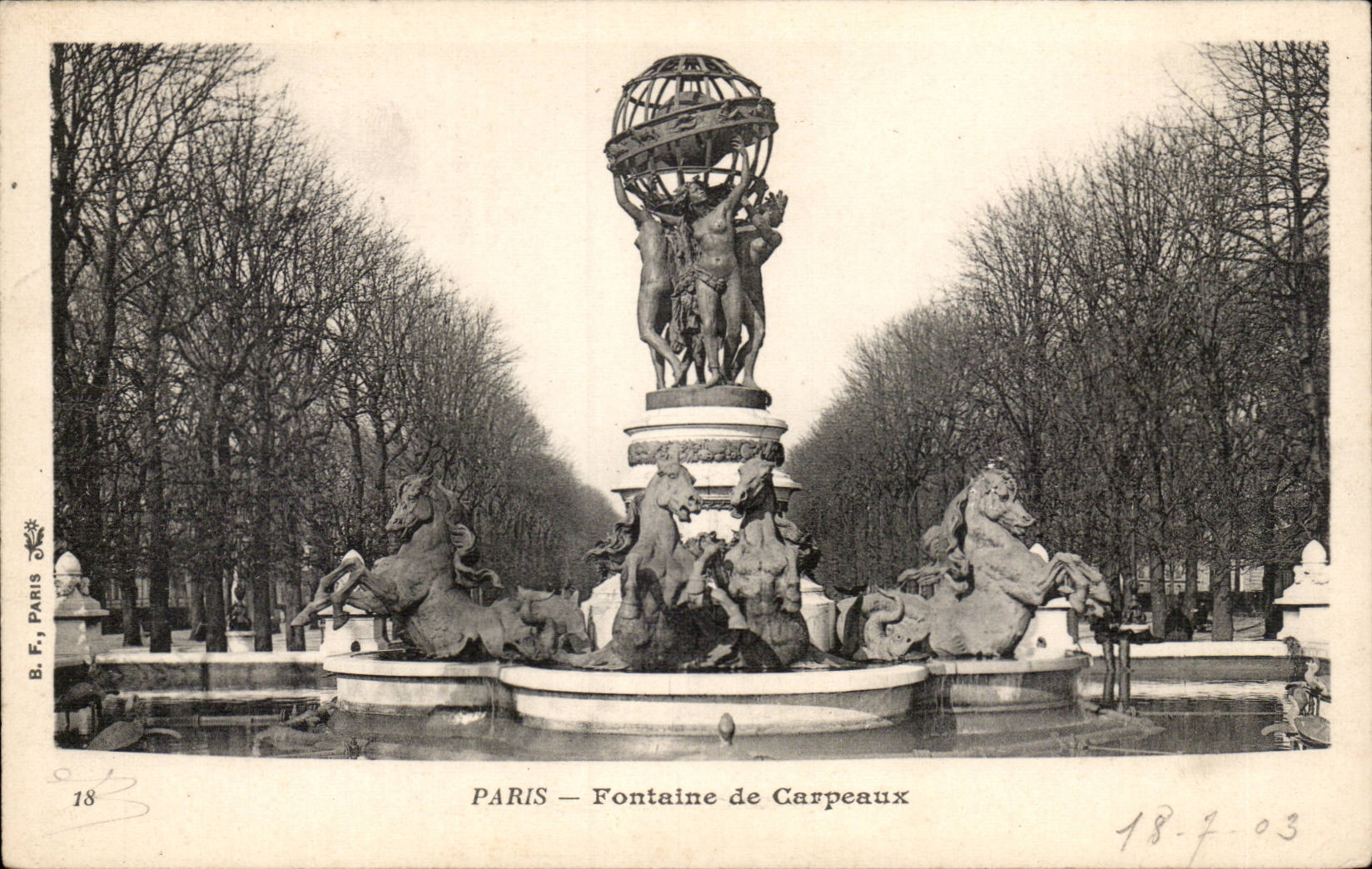 Paris CPA Fontaine de Carpeaux