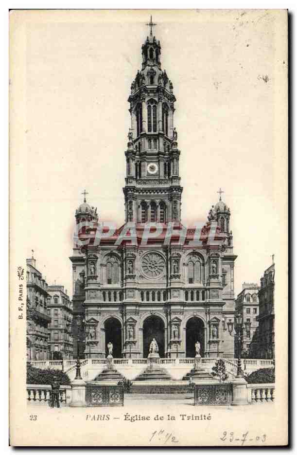 Paris CPA Eglise de la Trinite