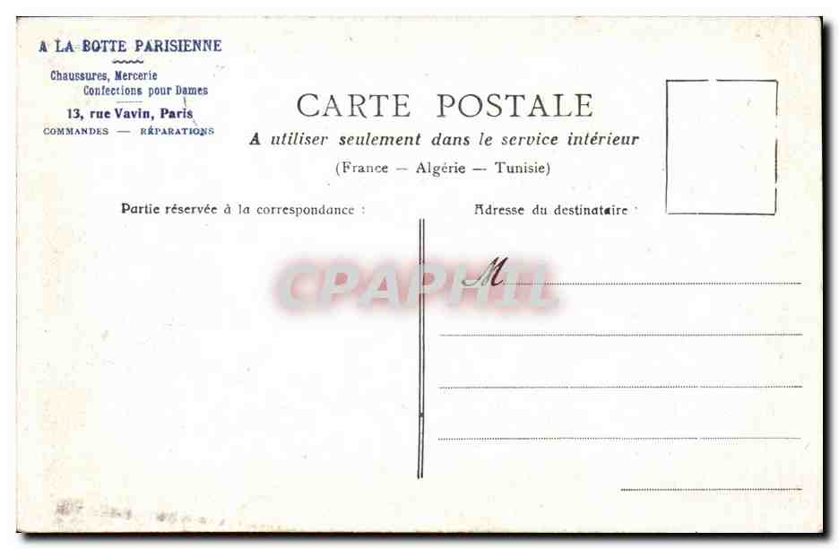Paris CPA Le grand palais — Verso