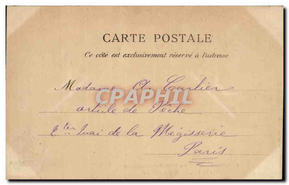 Paris CPA Notre Dame Chimeres  — Rückseite
