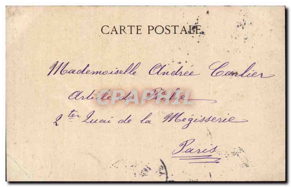 Paris CPA Notre Dame Portail des Chantres — Rückseite