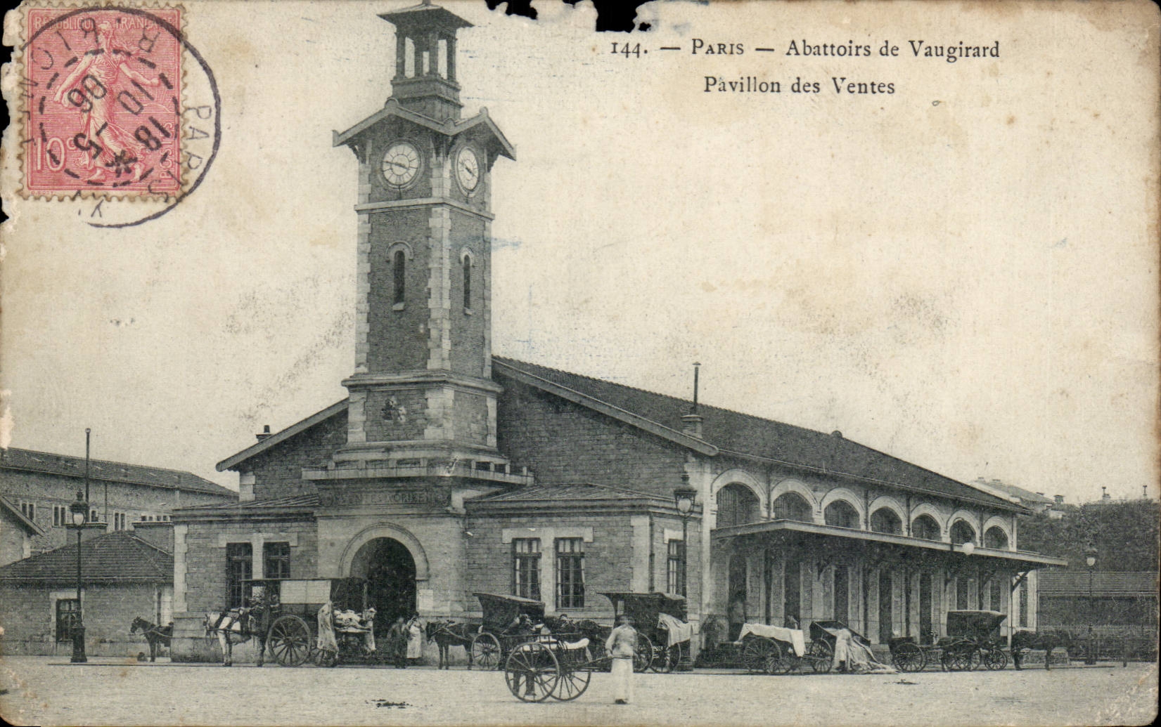 Paris CPA abattoirs de Vaugirard Pavillon des ventes