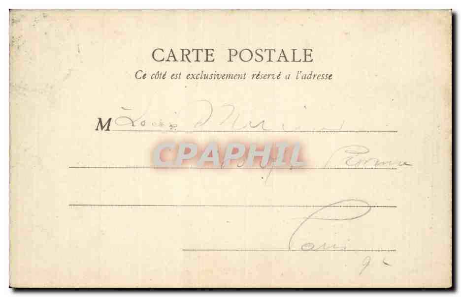 Paris CPA Arc de triomphe de l'etoile — Rückseite