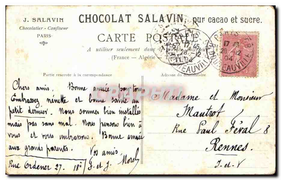 CPA Fantaisie Enfant — Verso