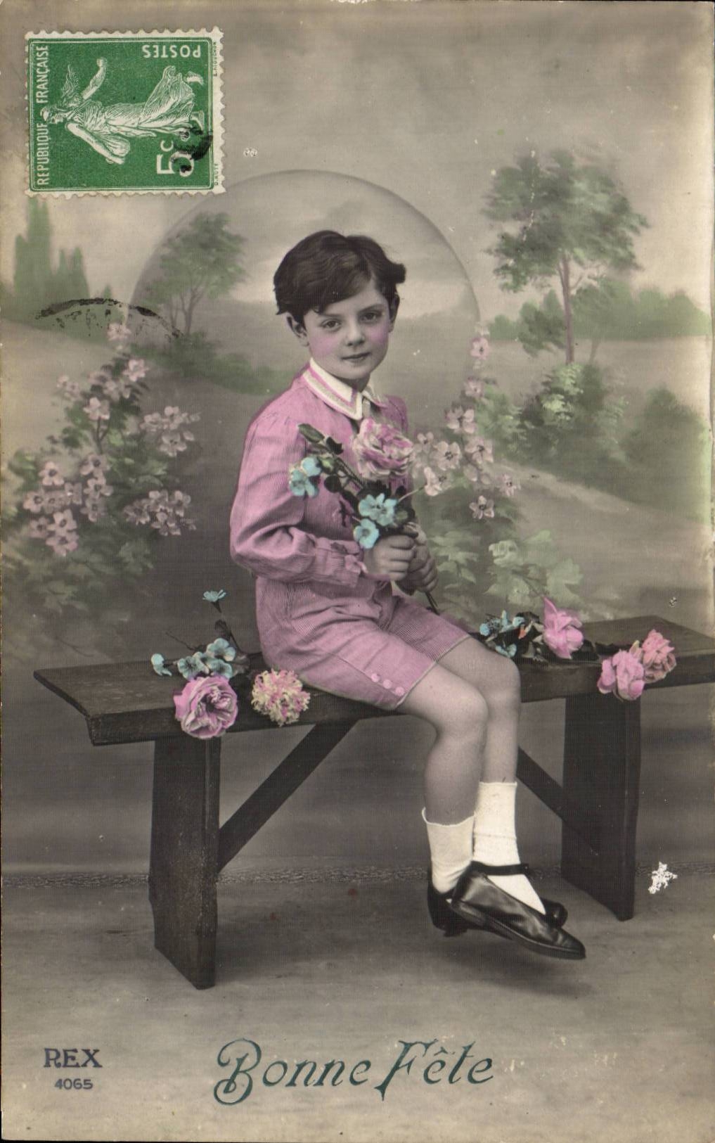 CPA Fantaisie Enfant Garcon Bonne fete