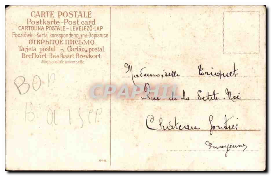 CPA Fantaisie Enfant Colombes — Rückseite