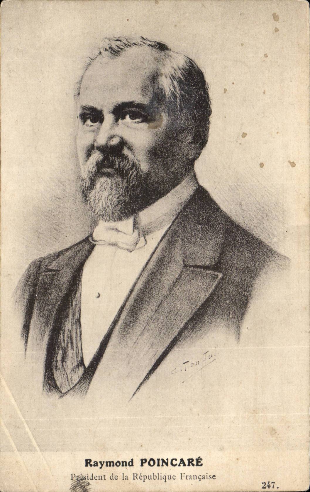 CPA Raymond Poincare President de la Republique Francaise