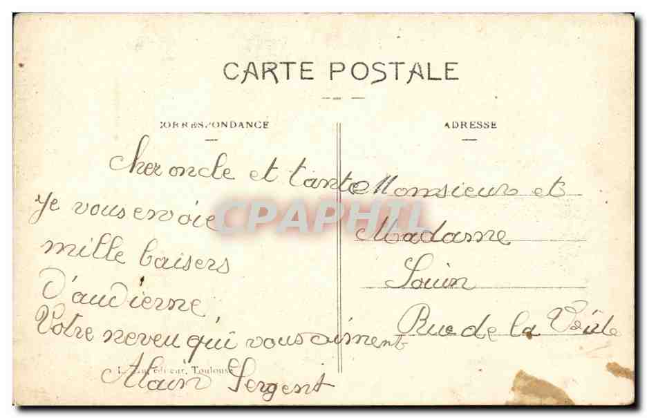 CPA Raymond Poincare President de la Republique Francaise — Rückseite