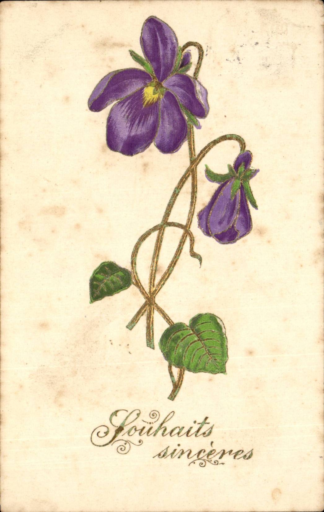 CPA Fantaisie Fleur