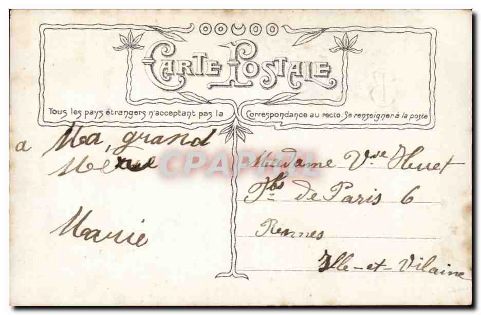 CPA Fantaisie Enfants et grand mere  — Verso