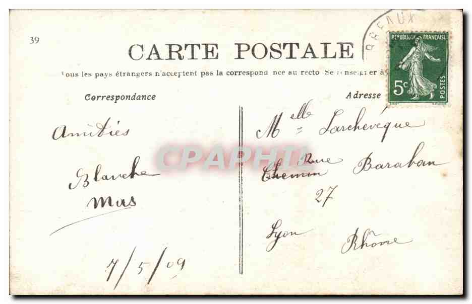 CPA Fantaisie Jeanne d'arc est presentee a Cahrles VII 9 mars 1429 — Verso