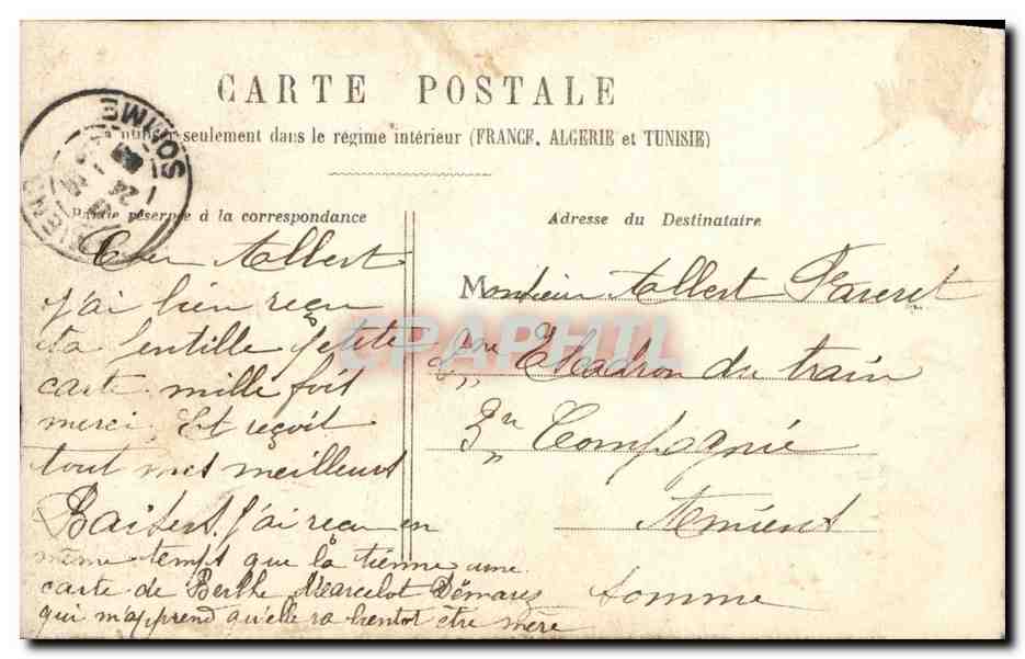 CPA Fantaisie Femme — Verso