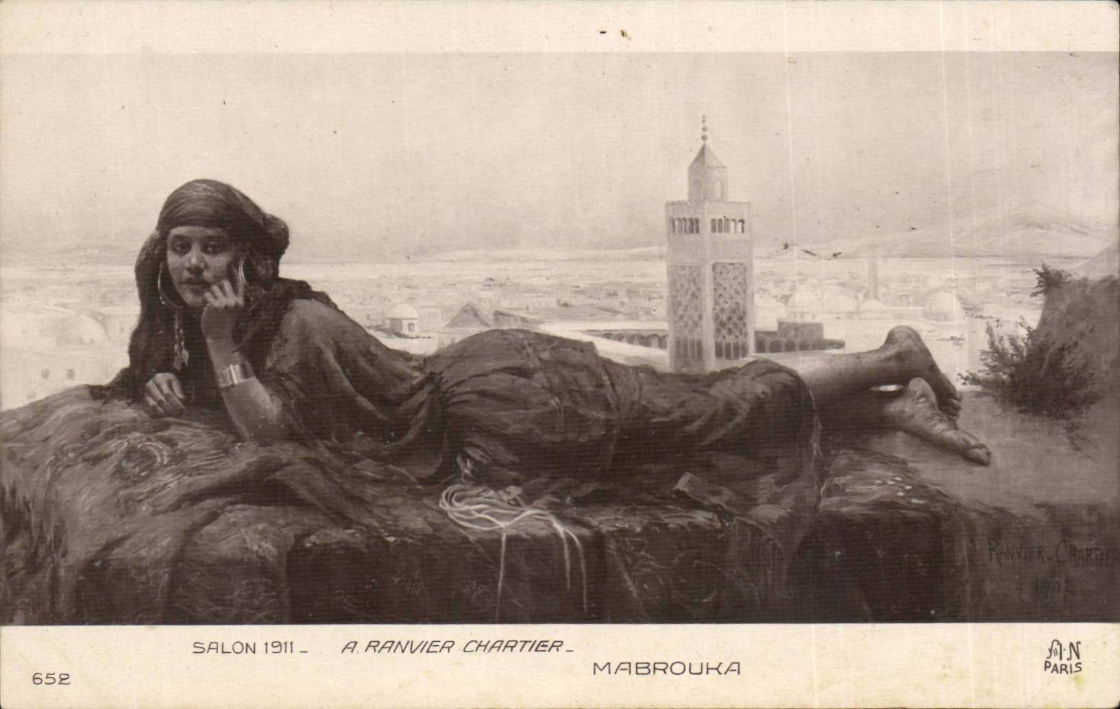 Mabrouka — Salon 1911 — A. Ranvier Chartier — Mabrouka — éditeur A.N. Paris, n° 652