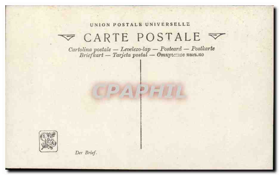 CPA Fantaisie Salons de 1909 TRiquet La lettre — Verso