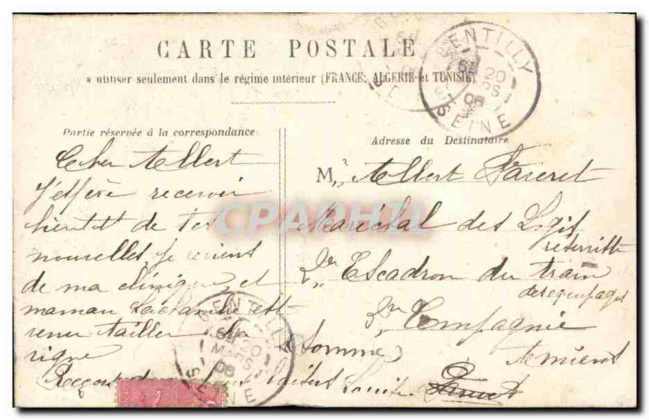 Femme à la fenêtre — attente — éditeur inconnu, n° de série non visible — Verso