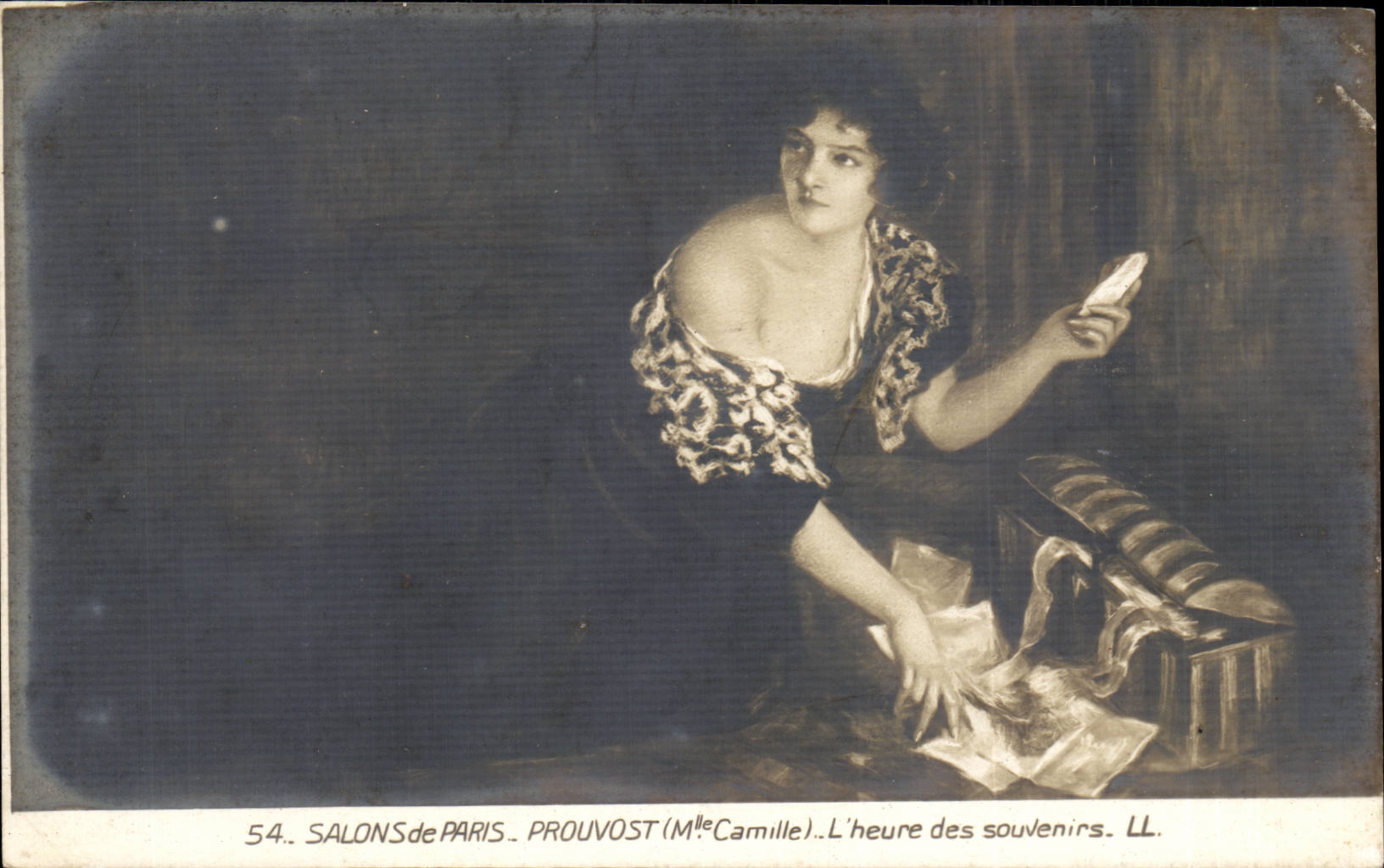 Salons de Paris — Mlle Camille Prouvost — L'heure des souvenirs — LL. n°54