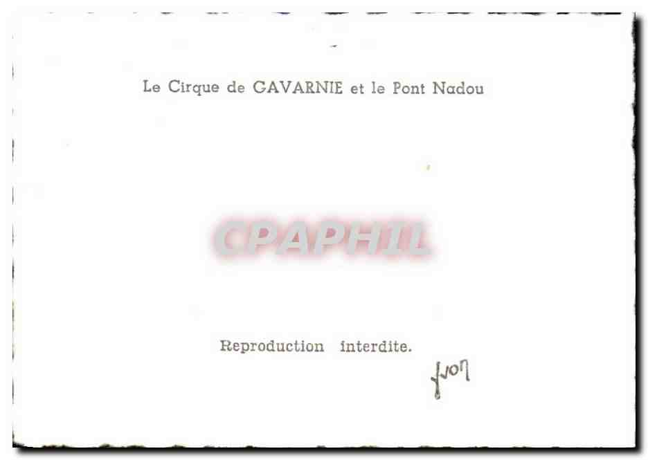 CPSM le cirque de Gavarnie et le pont Nadou — Verso