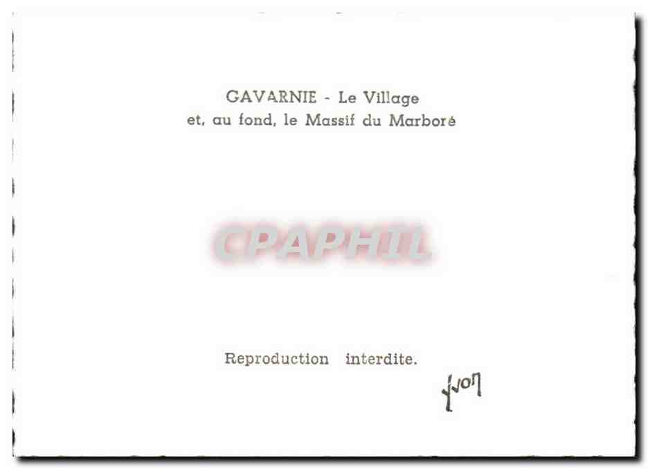 CPSM Gavarnie Le village et au fond le massif du MArbore — Verso