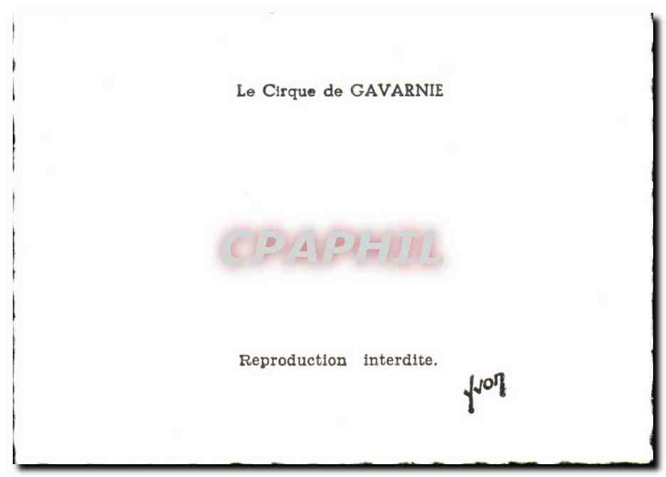 CPSM Cirque de Gavarnie — Verso