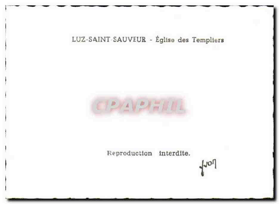 Luz-Saint-Sauveur — Église des Templiers — CPAPHIL — Achterkant