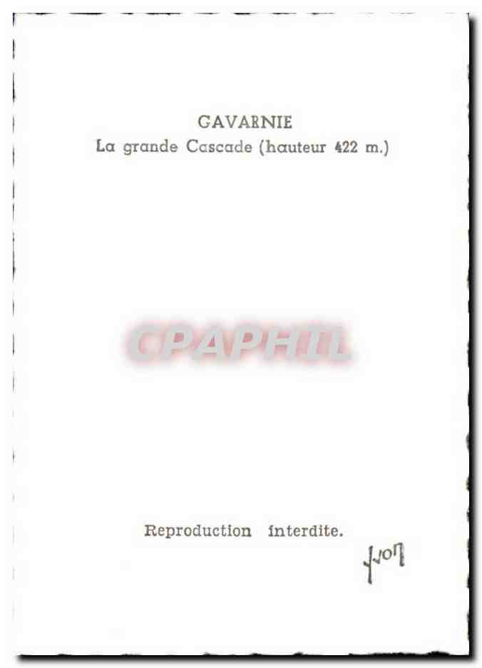CPSM Gavarnie La grande cascade — Verso