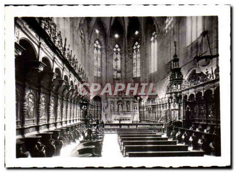 CPSM Saint Bertrand de Comminges Choeur de la cathedrale Les stalles du maitre autel
