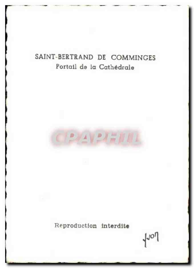 CPSM Saint Bertrand de Comminges Portail de la cathedrale — Verso