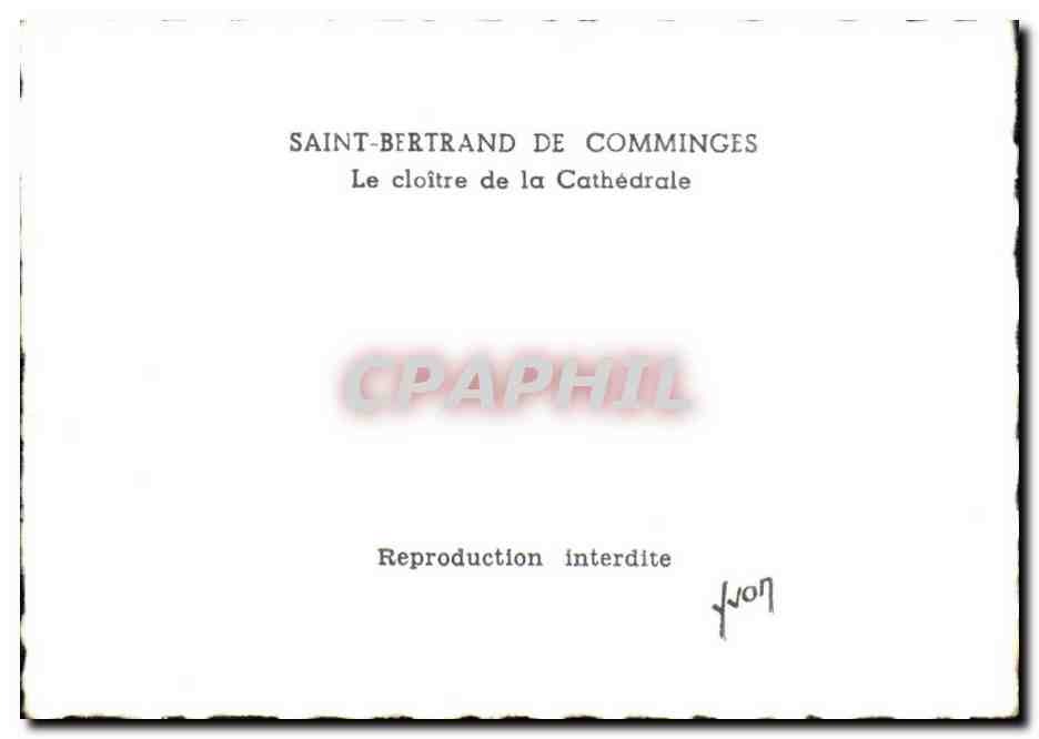 CPSM Saint Bertrand de Comminges Le cloitre de la cathedrale — Verso