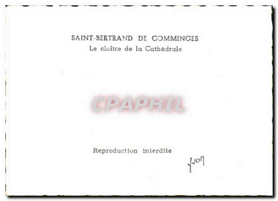 CPSM Saint Bertrand de Comminges Le cloitre de la cathedrale  — Verso