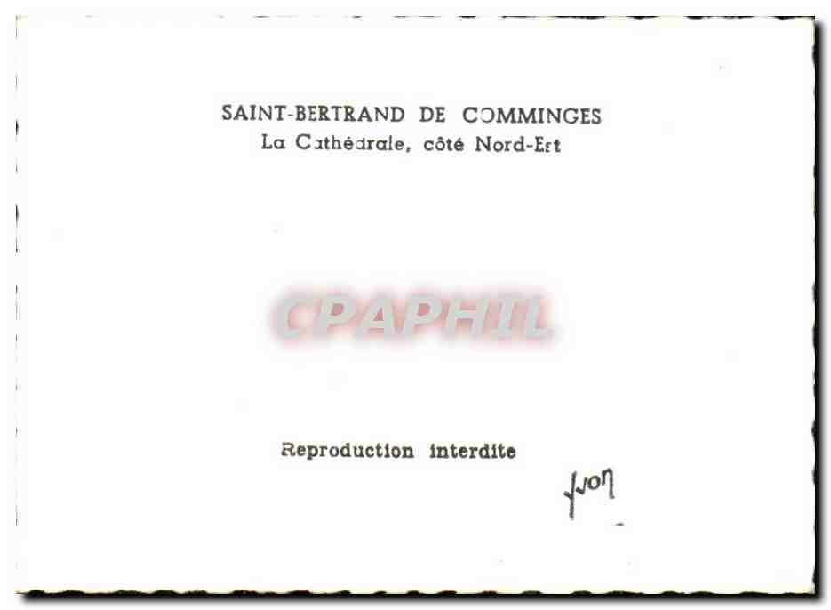 CPSM Saint Bertrand de Comminges La cathedrale cote Nord Est — Verso