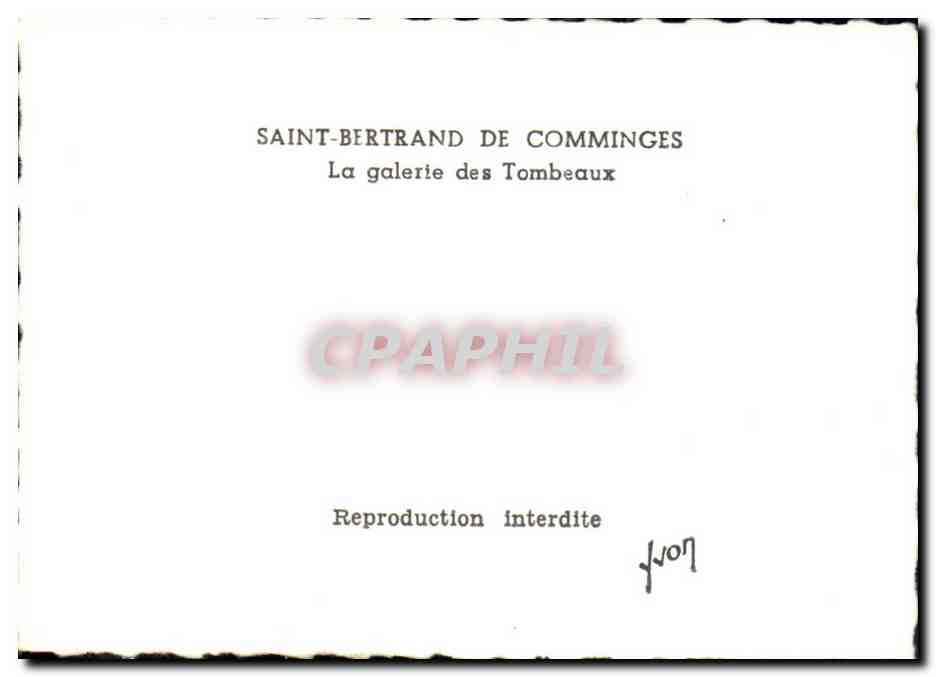 CPSM Saint Bertrand de Comminges La galerie des tombeaux — Verso