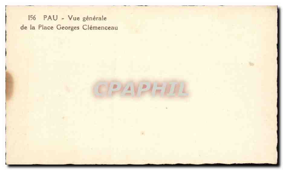 CPSM Pau Vue generale de la place Clemenceau — Rückseite