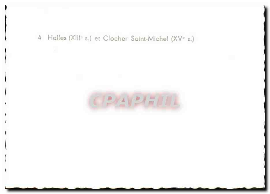 CPSM Cordes Halles et clocher Saint Michel — Back