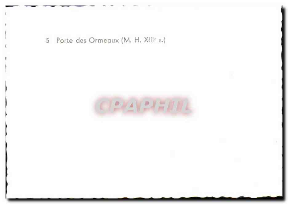 Porte des Ormeaux — Porte médiévale — CPAPHIL n°5 — Verso