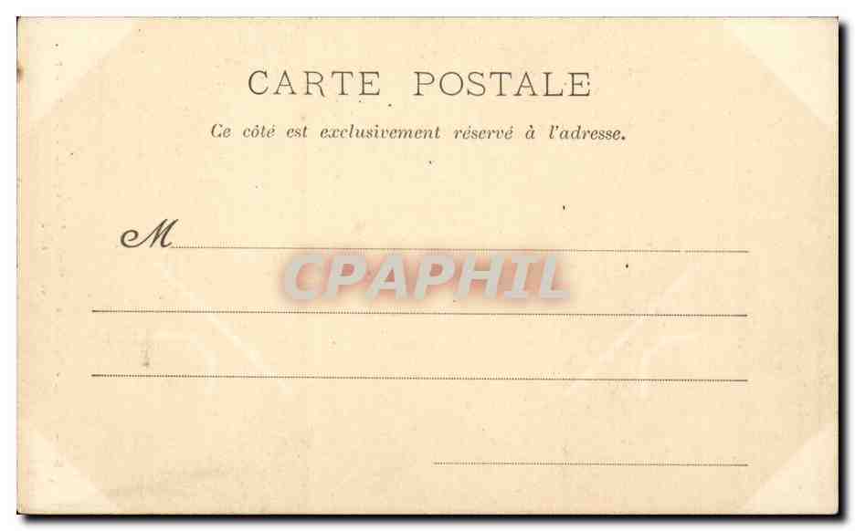 Paris CPA Palais de justice Horloge de la tour carree — Verso