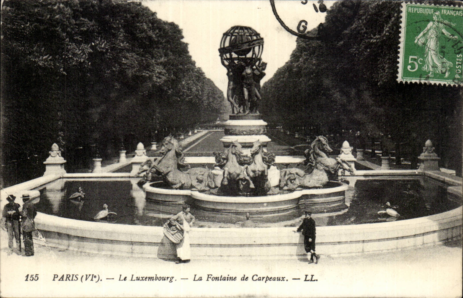 Paris CPA Le Luxembourg La fontaine de Carpeaux