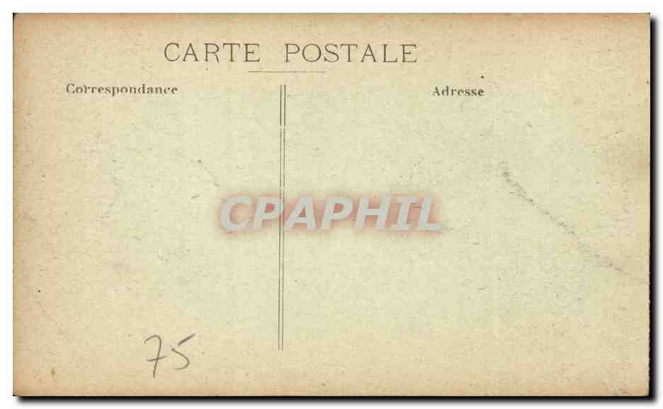 Paris CPA Porte Saint Denis — Verso