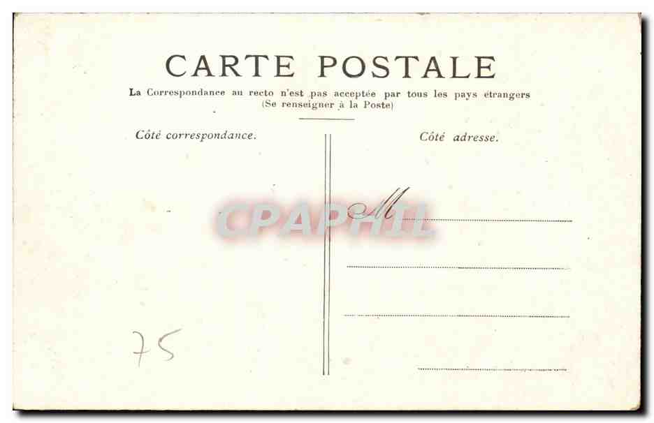 Paris CPA place de la Concorde — Rückseite