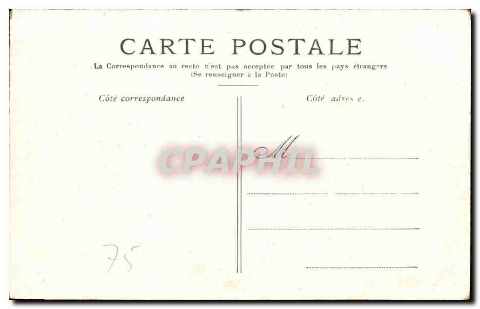 Paris CPA Musee de Cluny — Verso