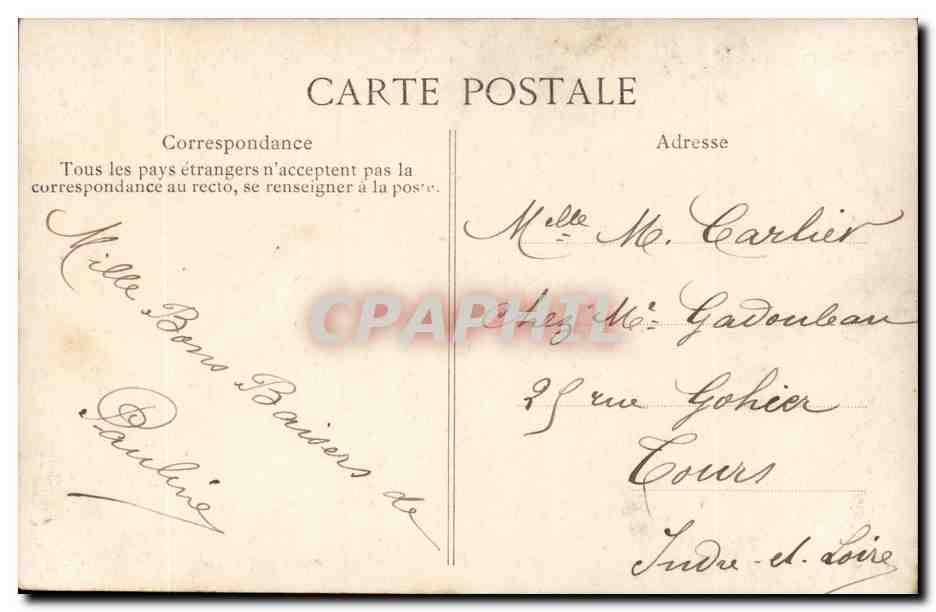 Paris CPA Porte bonheur Porte St martin Notre DAme Montmartre — Rückseite