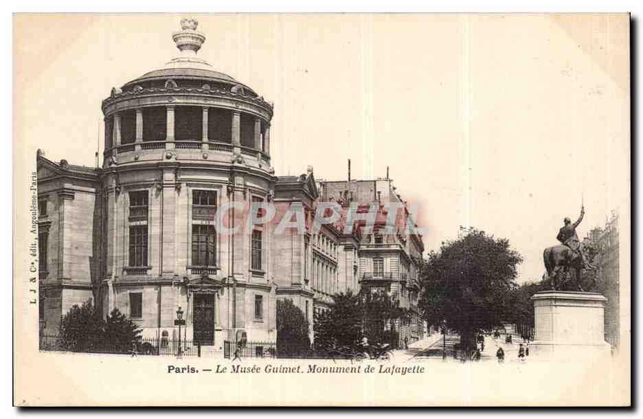 Paris CPA Musee Guimet Monument de Lafayette