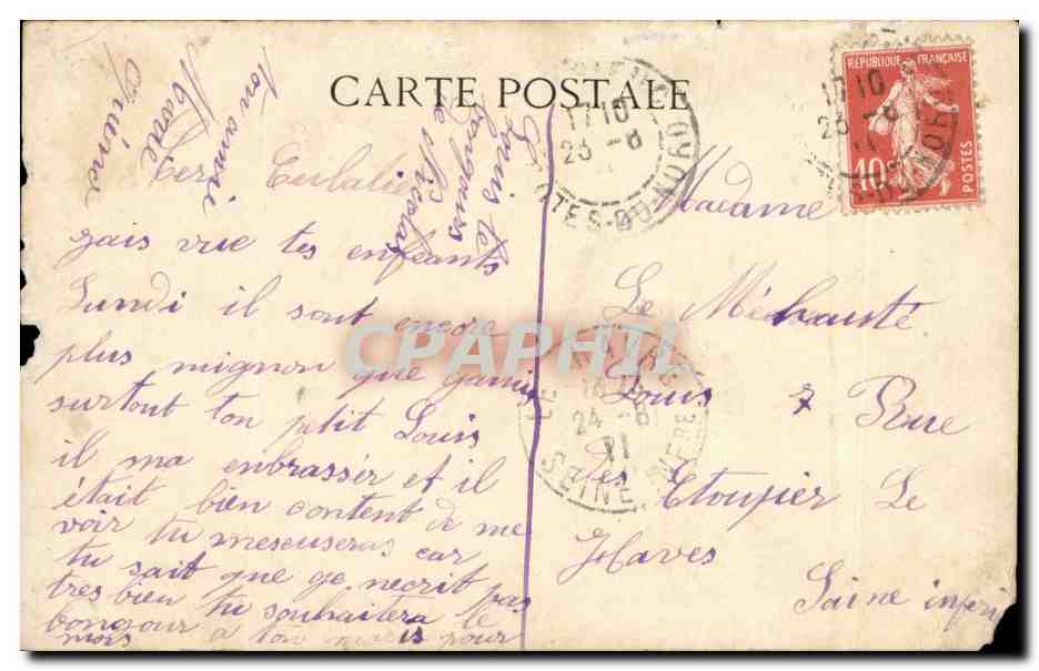 CPA Fantaisie Enfant et poupee — Rückseite