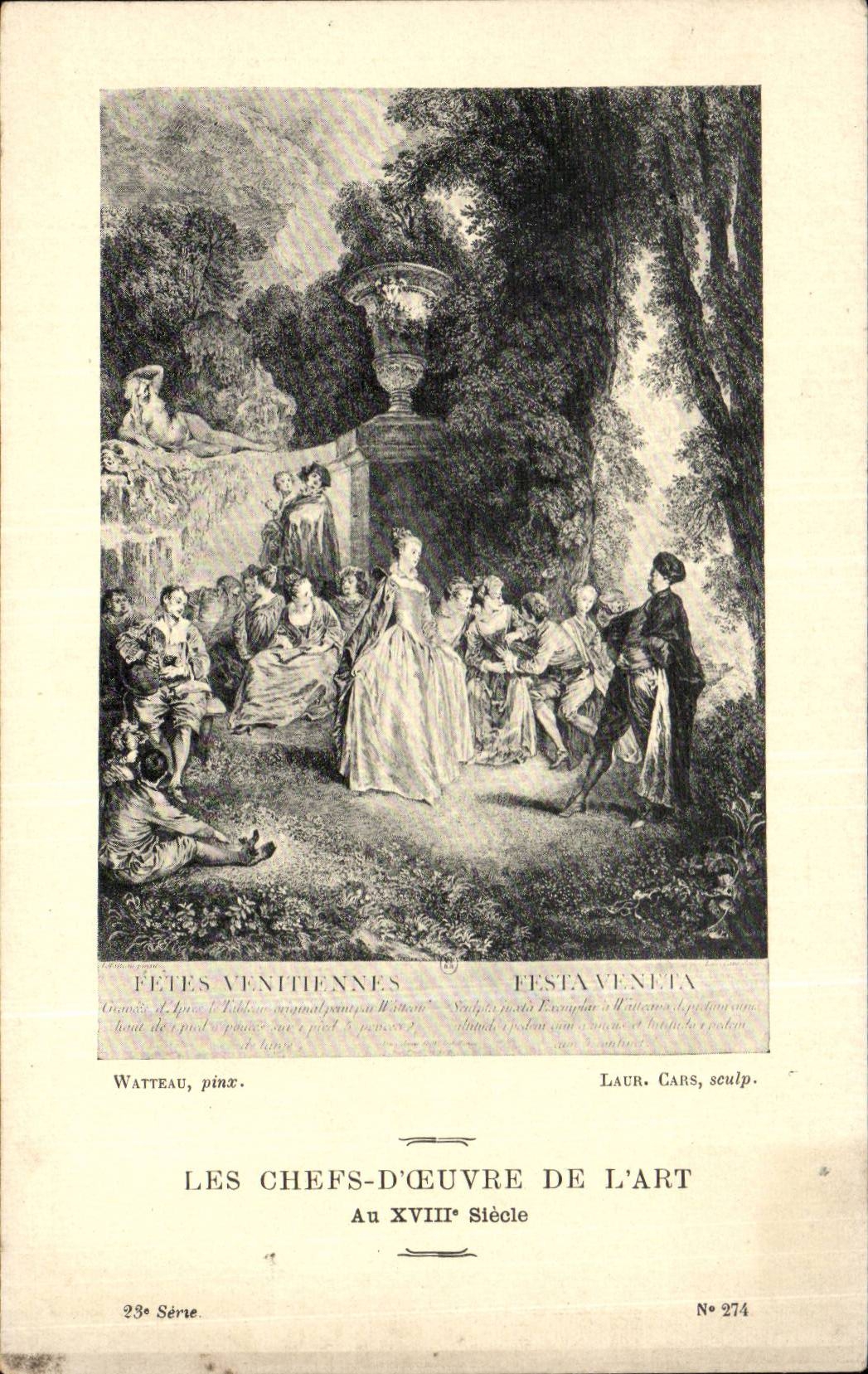 CPA Fantaisie Les chefs d'oeuvre de l'art du 18eme FEtes venitiennes Watteau 