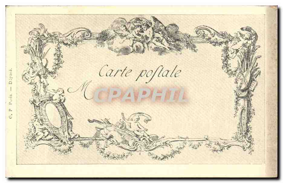 CPA Fantaisie Les chefs d'oeuvre de l'art du 18eme Les amours champetres Baudouin Choffard — Rückseite