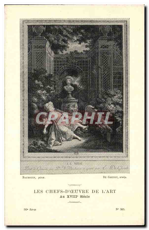 CPA Fantaisie Les chefs d'oeuvre de l'art du 18eme Le midi Baudouin De Ghendt
