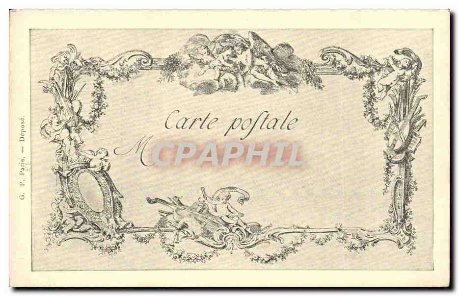 CPA Fantaisie Les chefs d'oeuvre de l'art du 18eme le jardinier galant Baudouin Helmann — Verso